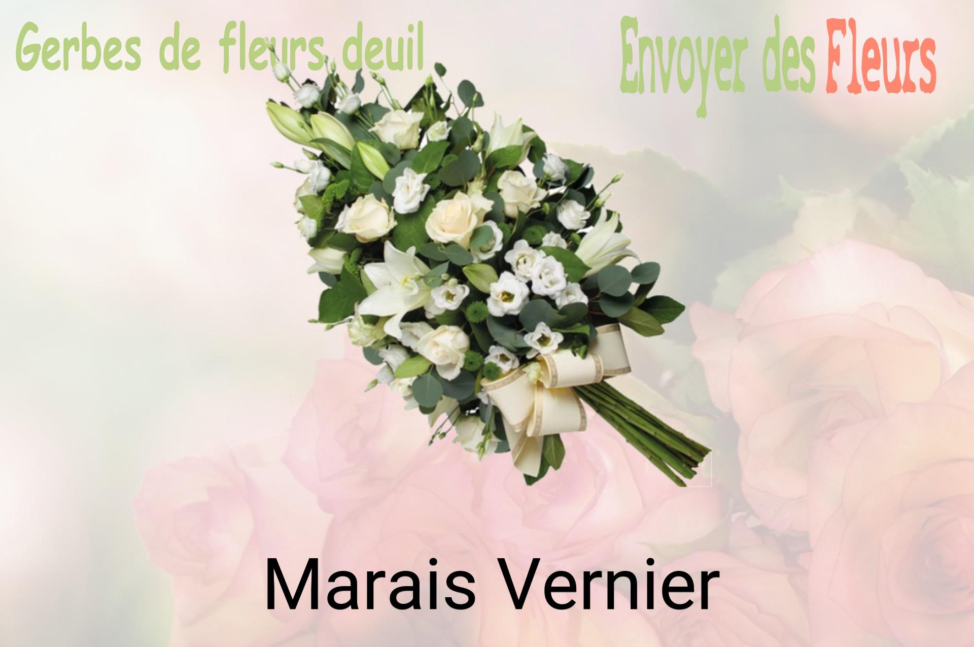Gerbe de fleurs de deuil livrée à Marais-Vernier